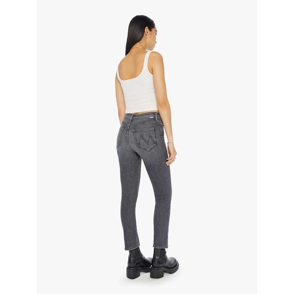 Mother The Pixie Mid Rise Dazzler Ankle Jeans Wash Up In Smoke Gray Size 27 NWOT - Picture 2 of 16